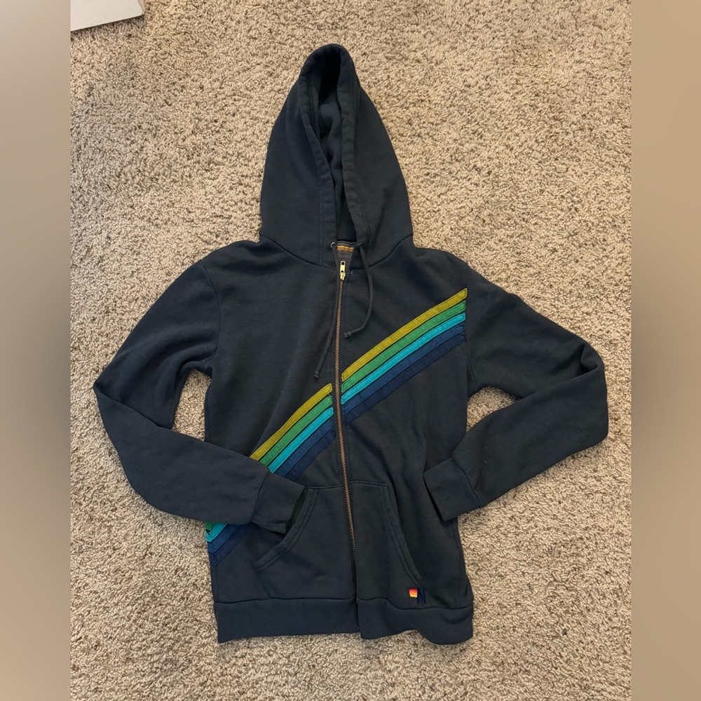 dark navy blue aviator nation zip up